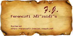 Ferenczfi Józsiás névjegykártya